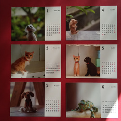 ２０２４卓上カレンダー　犬・ネコ・カメレオンMIX　　 1枚目の画像