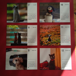２０２４卓上カレンダー　犬・ネコ・カメレオンMIX　　 2枚目の画像