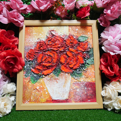 高速 割引 2025 東日本 油絵 17042072｜Creema(クリーマ) 通販 HR 絵画 【赤い薔薇】 絵画 絵画