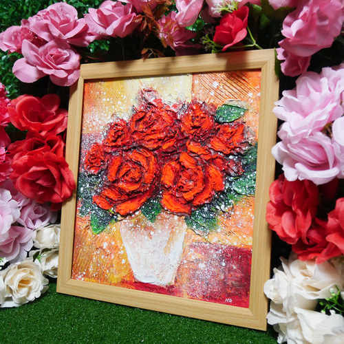 油絵 絵画 【赤い薔薇】 絵画 HR 通販 17042072|Creema(クリーマ) 油絵 絵画 【赤い薔薇】 絵画 HR 通販 17042072|Creema(クリーマ)