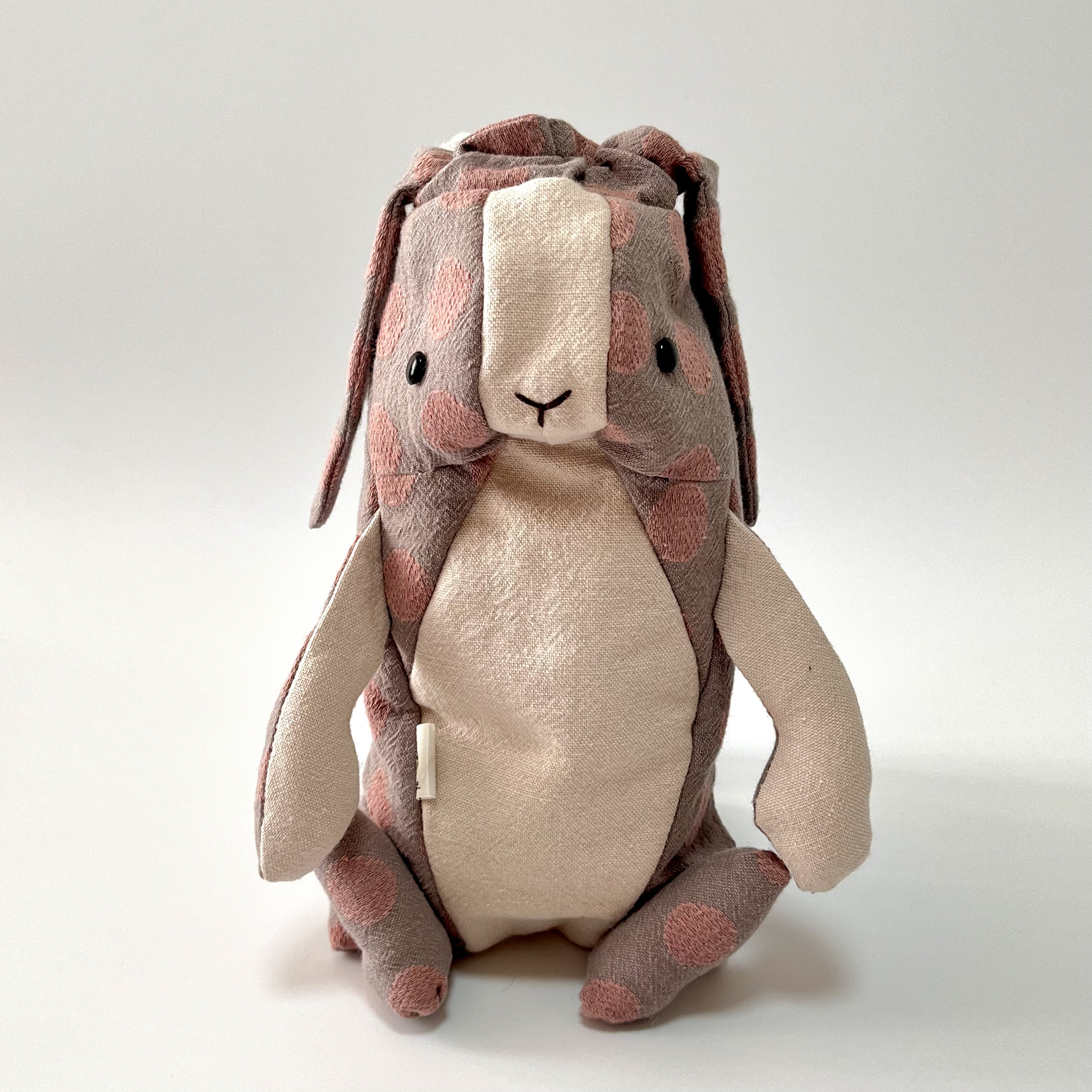 ペットボトルカバー　ミニ　輸入生地うさぎ柄　ブルー　ハンドメイド ペットボトルカバー ミニ 輸入生地うさぎ柄 ブルー ハンドメイド