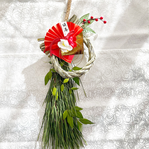 42.若松しめ縄 数量限定!】天然若松の立派な正月飾り 自然素材 玄関飾り しめ縄飾り