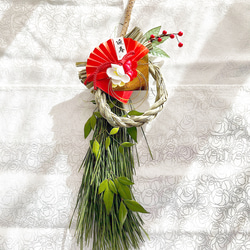 数量限定!】天然若松の立派な正月飾り 自然素材 玄関飾り しめ縄飾り