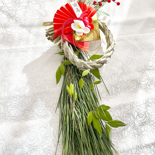 数量限定!】天然若松の立派な正月飾り 自然素材 玄関飾り しめ縄飾り