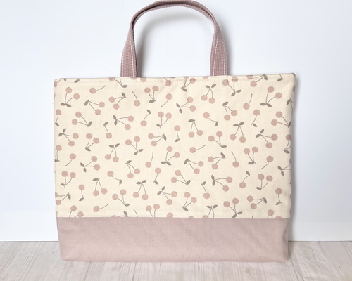 受注製作］レッスンバッグ〈スモーキーチェリー〉 レッスンバッグ nico