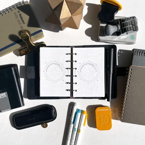 M6サイズ】 デイリー24hサークル 1P システム手帳リフィル 手帳