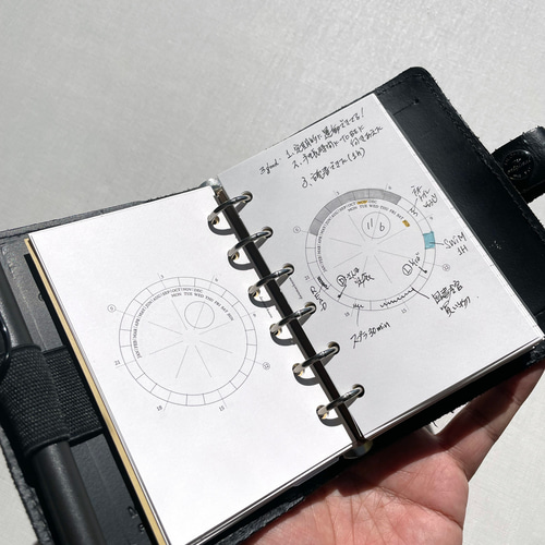 M6サイズ】 デイリー24hサークル 1P システム手帳リフィル 手帳