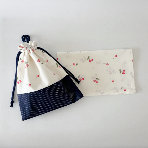 ランチョンマットチェック 水玉 巾着袋チェック 巾着袋水玉 オーダー