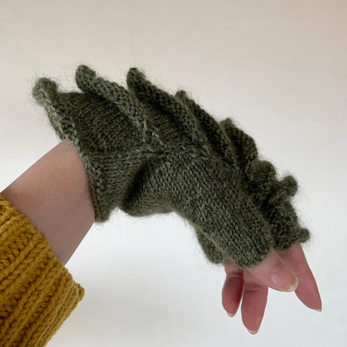 【新品未使用】wjk 3-tone hand warmer ハンドウォーマー アーマーハンドウォーマー(グリーン) 手袋・ミトン Hook
