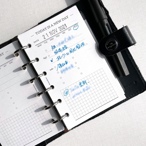 M6サイズ】デイリー TODAY-TODO タテ システム手帳リフィル 手帳