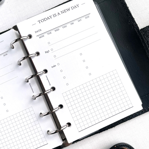 M6サイズ】デイリー TODAY-TODO タテ システム手帳リフィル 手帳