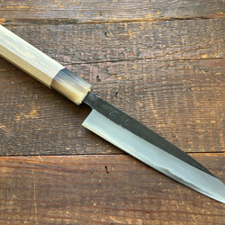 手造り鍛造 昔ながらの黒打ち 青二鋼 ペティナイフ 135mm 包丁
