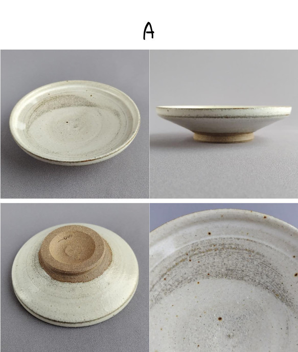 丸皿　マット釉　【商品番号：00446_A-B】 3枚目の画像