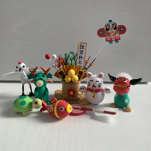 ペーパークイリング お正月飾りセット2024版】 その他素材 Megumi 通販
