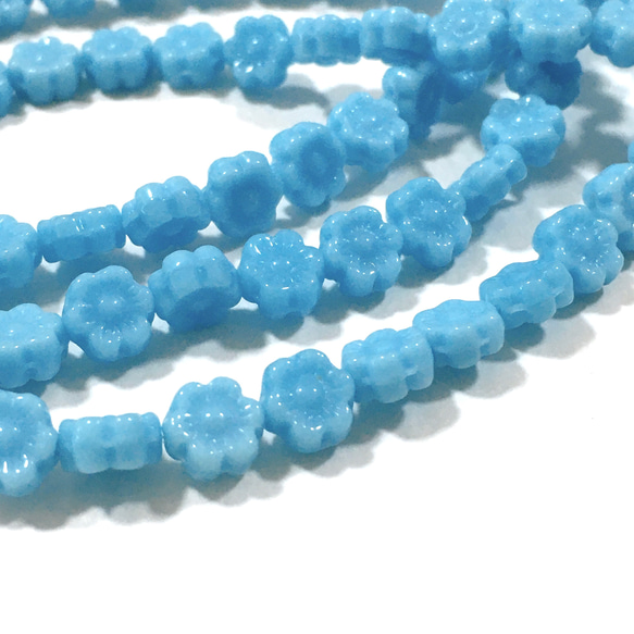 ハワイアンフラワー 6㎜12個 チェコビーズ 1枚目の画像