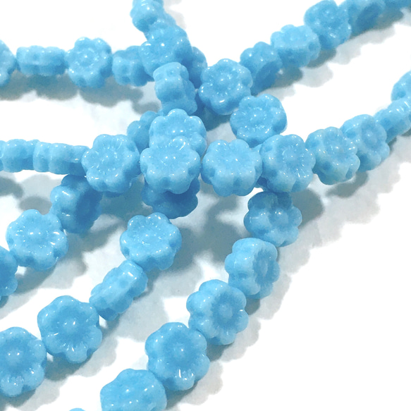 ハワイアンフラワー 6㎜12個 チェコビーズ 2枚目の画像