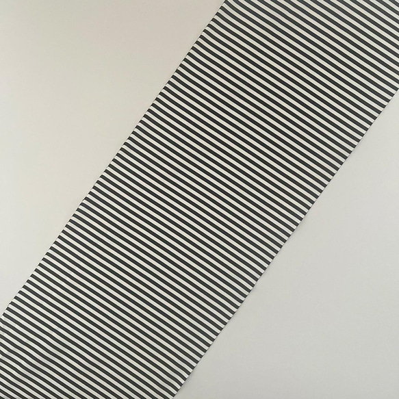 半衿 白黒ボーダー 細め 半襟 横段 縞 モノトーン ストライプ ユニセックス 10枚目の画像