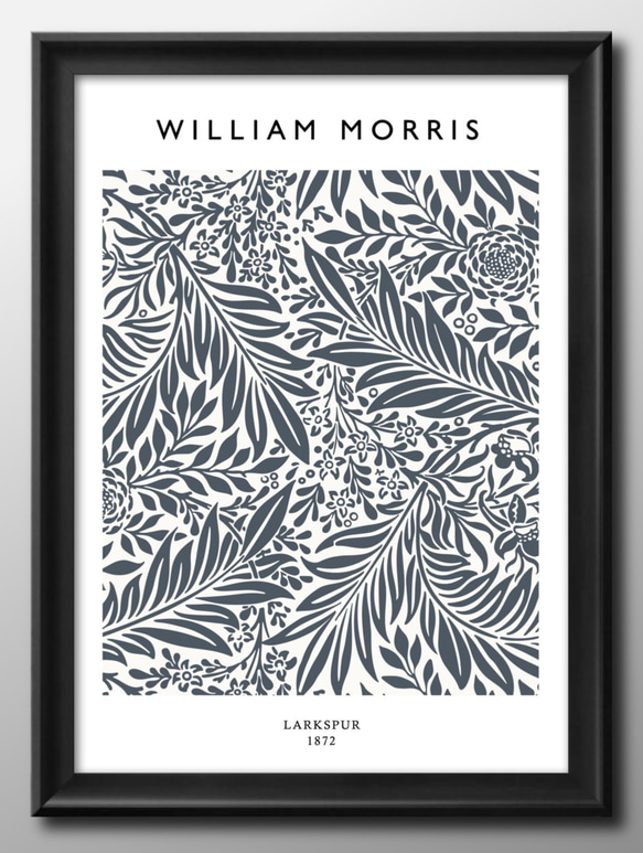 14446■アートポスター　絵画　A3サイズ『ウィリアム・モリス』イラスト　デザイン　上級マット紙　北欧 1枚目の画像