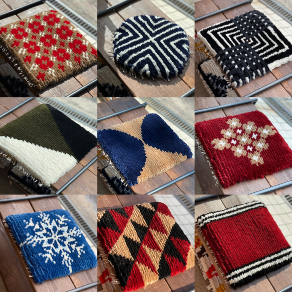 bibiさん専用 ノッティング織り椅子敷き カーペット・絨毯・ラグ