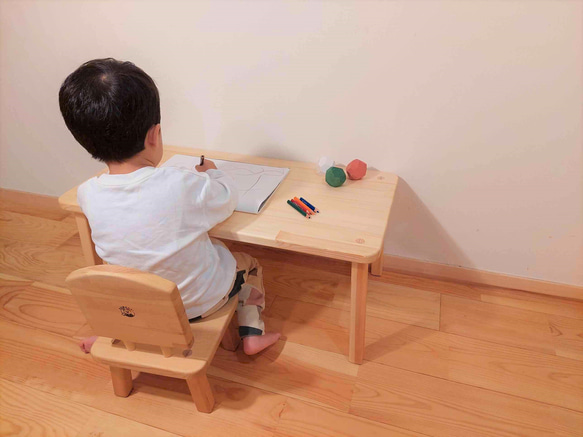 子ども用 長机と椅子セット モンテッソーリ 1枚目の画像