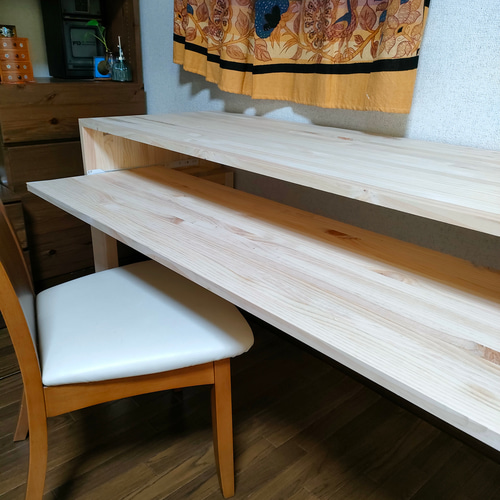 140×45×70 カウンターテーブル・ウッドレッグ《ナチュラル 