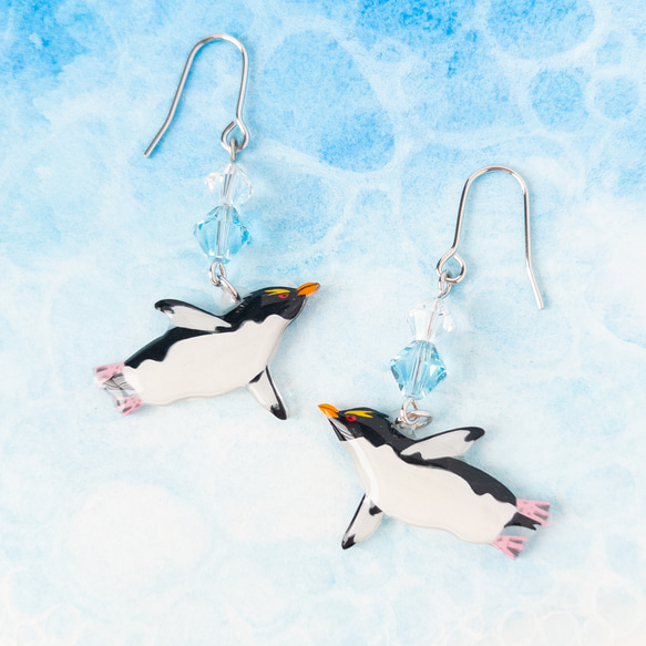 イワトビペンギン＊ピアス/イヤリング 2枚目の画像