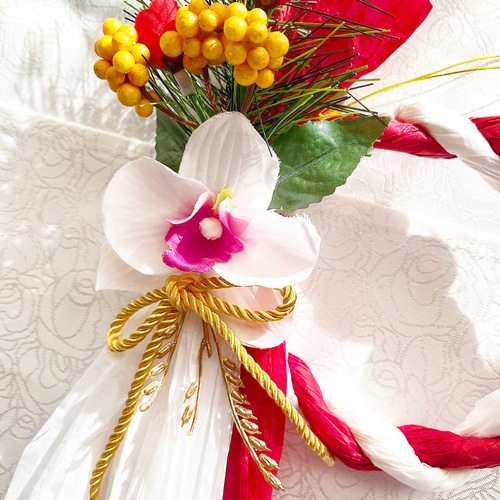 数量限定!少し大きめの正月飾り しめ縄飾り しめ縄リース 五穀豊穣