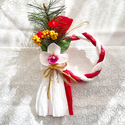 数量限定!少し大きめの正月飾り しめ縄飾り しめ縄リース 五穀豊穣