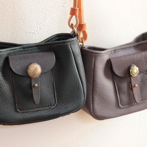 即日発送可能 ディアスキンミニポーチ / グレー ショルダー