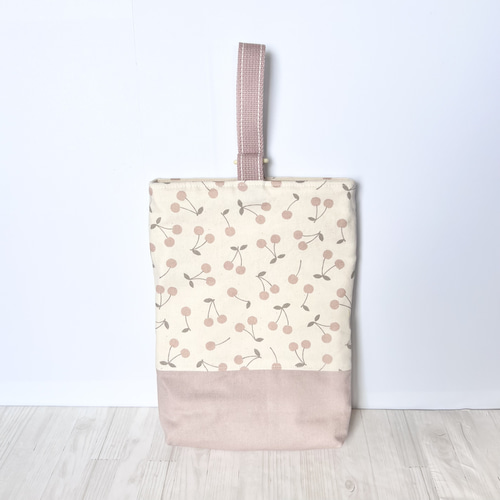 受注製作］上履き入れ〈スモーキーチェリー〉 上履き袋 nico＊nico