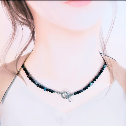 北海道産ブラックシリカの原石ビーズを使用した、遠赤外線効果バツグン