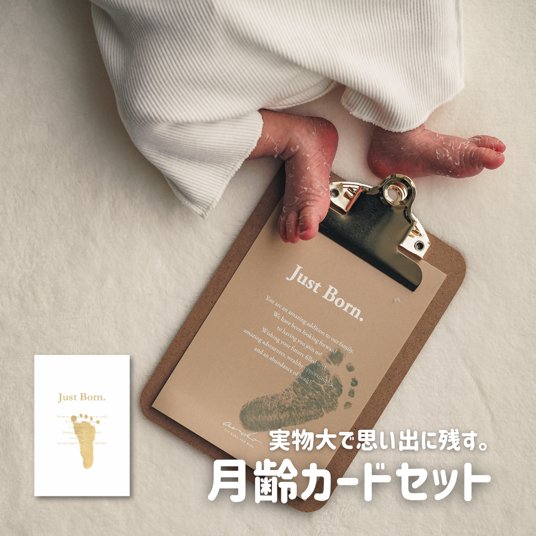 月齢カード】マンスリーカード両面印刷14枚セット / anoko. original