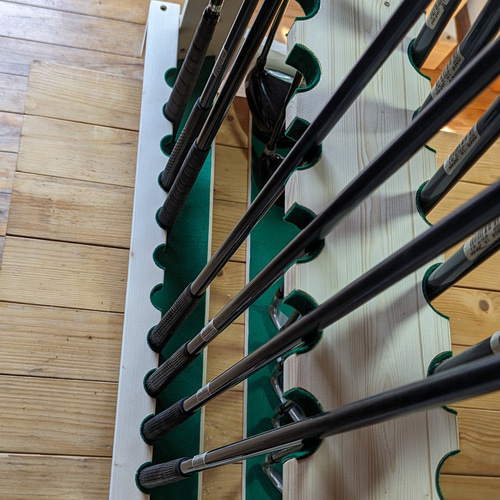 木製　ゴルフクラブディスプレイ　3本用 木製 ゴルフクラブディスプレイ 3本用 木製 ゴルフクラブディスプレイ