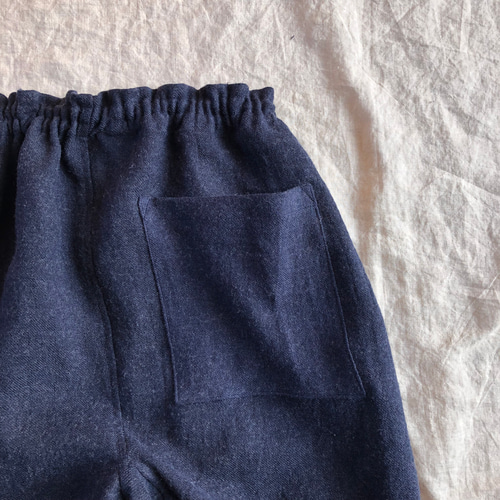 季節のおすすめ商品 リネンウールのもんぺ ネイビー ロングパンツ nuuMonpe 通販 パンツ