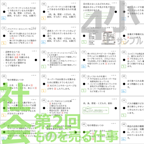 中学受験 暗記カード【4年上 社会 全セット 1-19回】 組分けテスト対策