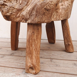 オールドチーク チェア 43cm 木製 木 イス 椅子 おしゃれ 総無垢材 飾り台 花台 アジアン家具 木製いす 天然木 13枚目の画像