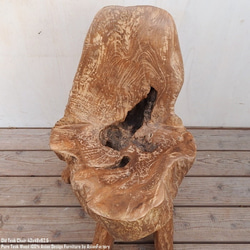 オールドチーク チェア 43cm 木製 木 イス 椅子 おしゃれ 総無垢材 飾り台 花台 アジアン家具 木製いす 天然木 5枚目の画像