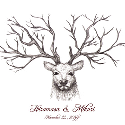 「ディアトロフィー」ウェディングツリー　結婚証明書　ウェルカムスタンプボード　説明書付き　スタンプ同時購入可 5枚目の画像