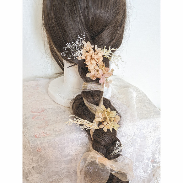 髪飾り ヘッドドレス 結婚式 七五三　成人式 卒業式 アートフラワー 造花 和装 袴 前撮り 3枚目の画像