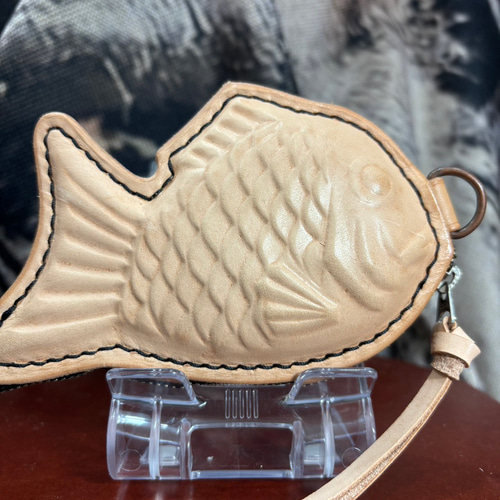 本革たい焼きポーチ suppogui様】専用品 革のたい焼きポーチ 本革