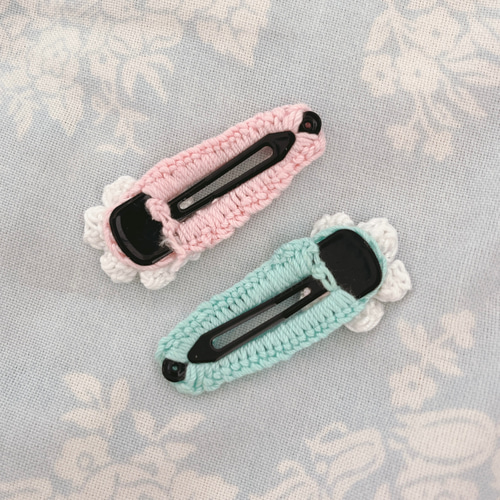 パッチンピン ヘアピン ベビー 編み物 雑貨・その他 さきのあみあみ