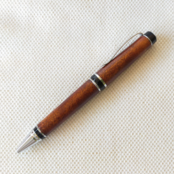 楠杢拭き漆・シガータイプボールペン（オプション：ジェットストリーム対応）2312-11 3枚目の画像