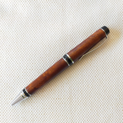 楠杢拭き漆・シガータイプボールペン（オプション：ジェットストリーム対応）2312-11 1枚目の画像
