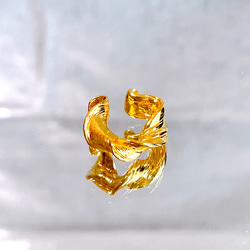 ribelo/ribbon line ear cuff unisex ゴールド  カラー 7枚目の画像