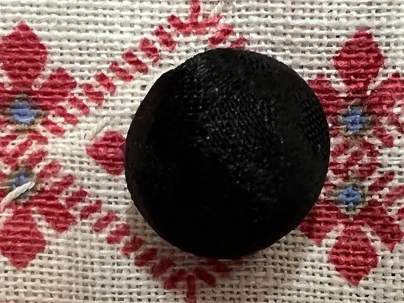 黒シルク被せボタン 2pcs（No.3489） 3枚目の画像