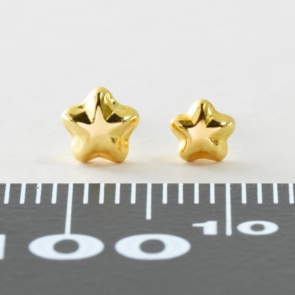K18 星 ピアス 【S】【M】CD030-CIBS