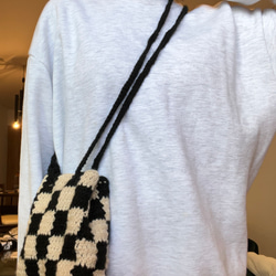 ブロックチェック/ニット ショルダーバッグ ショルダーバッグ ブロックチェック/ニット ショルダーバッグ ショルダーバッグ