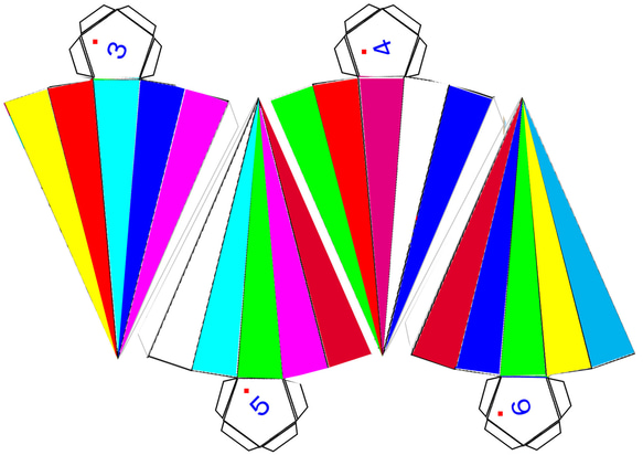 数学教育改革2024　マリアの塔　星の冠 大２５ｃｍφ  ペパクラ＋ 立体魔方陣セット　　A４版5枚 5枚目の画像