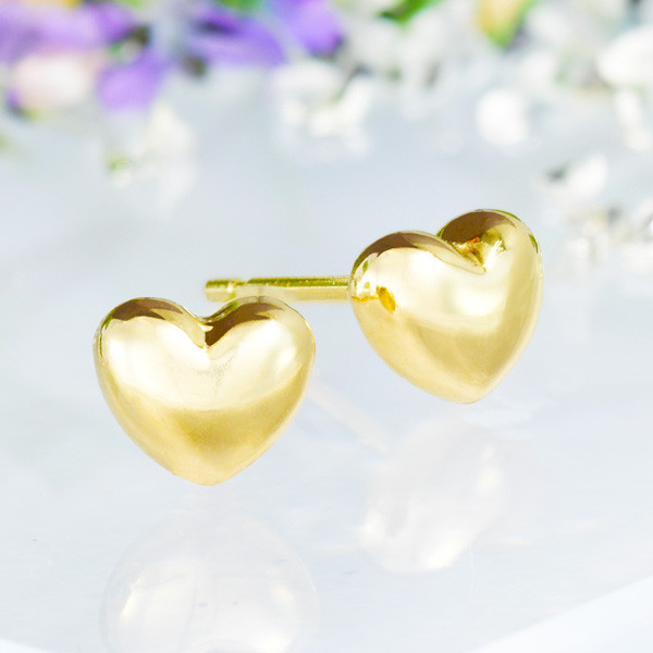 K18 ハート ピアス 【SS】【S】【M】CD033-CIBS