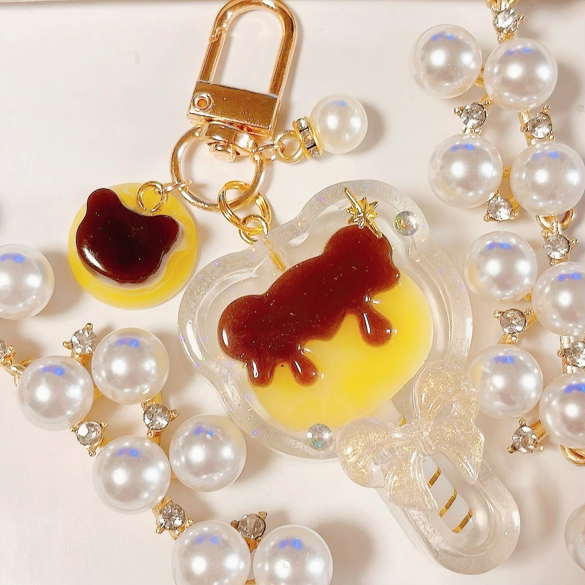 シャカシャカキーホルダー＊くまロリポップ2点オーダー4点＊シェイカー シャカシャカキーホルダー＊くまロリポップ2点オーダー4点